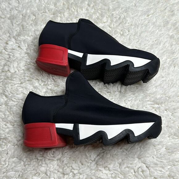 IRI WES I Black Red Low Top Sneaker Fun Trendy Chunky Pop of Color Y2K - Picture 2 of 16